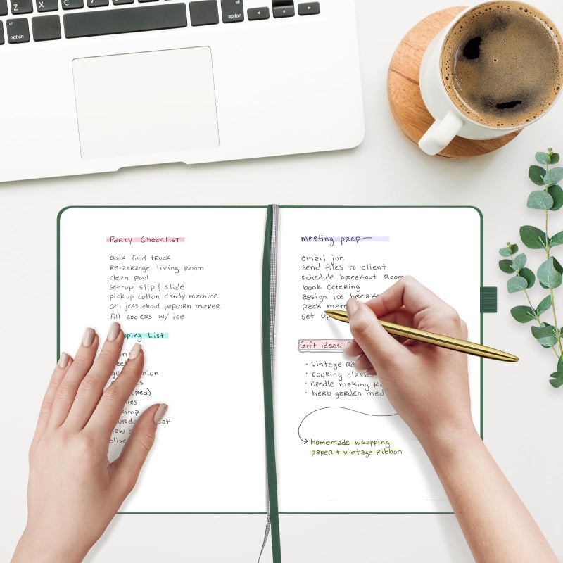 &And Per Se ⩓ Per Se Blank Journal Notebook, 160 Pages, 5.7 x 8 inches College Ruled Thick Paper Notebook Journals for Writing, Hardcover Notebook(1 Pack, green) - Image 5